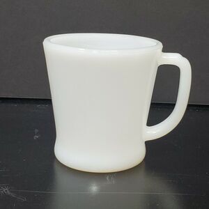 Vintage 1940s Fire King White Milk Glass Mug Cup